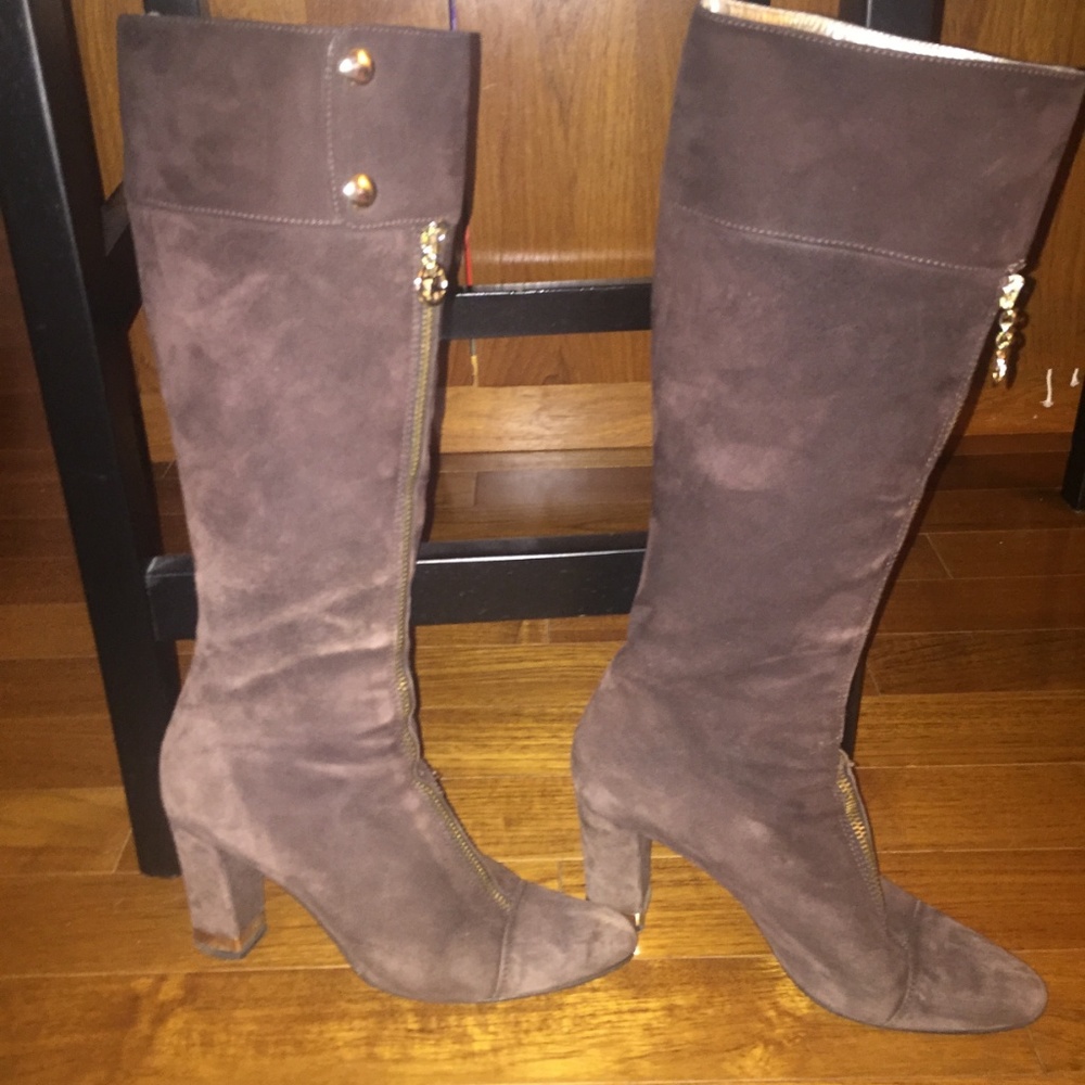 Brown Suede Boots - Size 9